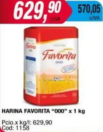 Maxiconsumo HARINA FAVORITA 000 x 1kg oferta