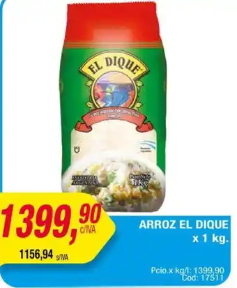 Maxiconsumo ARROZ EL DIQUE x 1kg oferta
