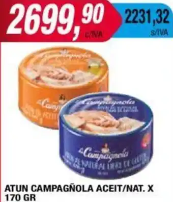 Maxiconsumo ATUN CAMPAGÑOLA ACEIT/NAT. X 170GR oferta