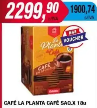 Maxiconsumo CAFÉ LA PLANTA CAFÉ SAQ. x 18u oferta