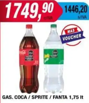 Maxiconsumo GAS. COCA / SPRITE / FANTA 1,75It oferta