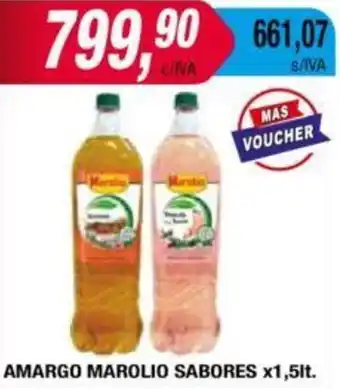 Maxiconsumo AMARGO MAROLIO SABORES x1,5lt oferta