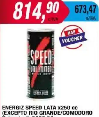 Maxiconsumo ENERGIZ SPEED LATA x 250cc oferta