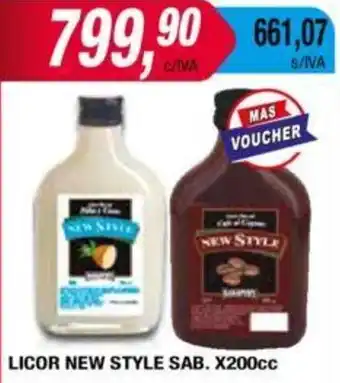 Maxiconsumo LICOR NEW STYLE SAB. x 200cc oferta