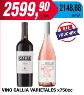 Maxiconsumo VINO CALLIA VARIETALES x 750cc oferta