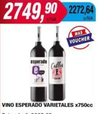 Maxiconsumo VINO ESPERADO VARIETALES x 750cc oferta