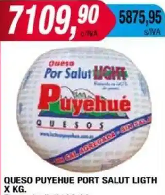 Maxiconsumo QUESO PUYEHUE PORT SALUT LIGTH X KG oferta