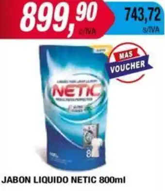 Maxiconsumo JABON LIQUIDO NETIC 800ml oferta