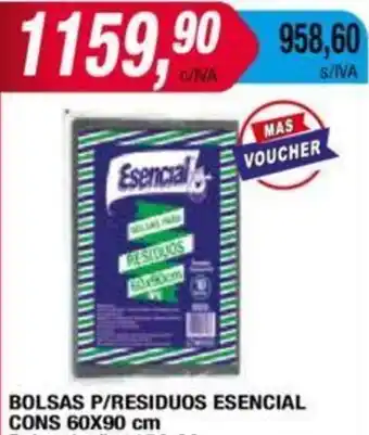 Maxiconsumo BOLSAS P/RESIDUOS ESENCIAL CONS 60X90cm oferta