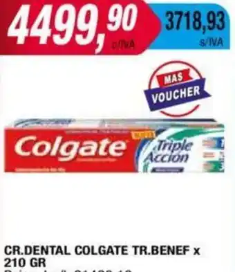 Maxiconsumo CR.DENTAL COLGATE TR.BENEF X 210GR oferta