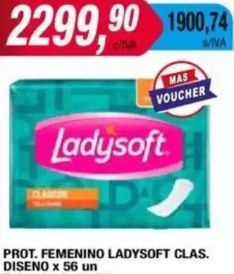 Maxiconsumo PROT. FEMENINO LADYSOFT CLAS. DISENO x 56 un oferta