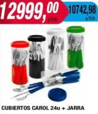 Maxiconsumo CUBIERTOS CAROL 24u + JARRA oferta