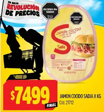 Supermercados Yaguar JAMON COCIDO SADIA X KG oferta