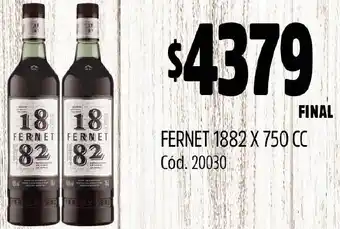 Supermercados Yaguar FERNET 1882 X 750CC oferta