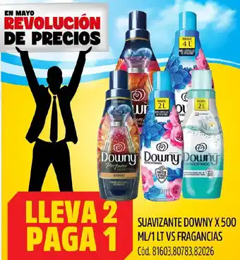 Supermercados Yaguar SUAVIZANTE DOWNY X 500ML/1 LT VS FRAGANCIAS oferta
