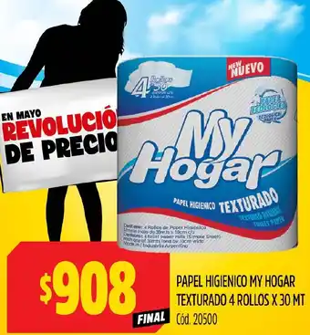 Supermercados Yaguar PAPEL HIGIENICO MY HOGAR NATURAL 4 ROLLOS X 30 MT oferta