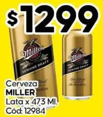 Diarco Cerveza MILLER Lata x 473ML oferta