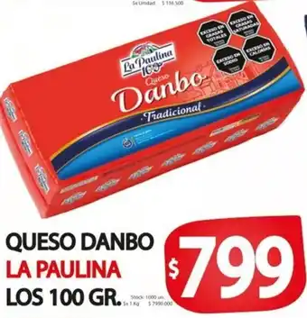 Supermercados Top QUESO DANBO LA PAULINA LOS 100GR oferta