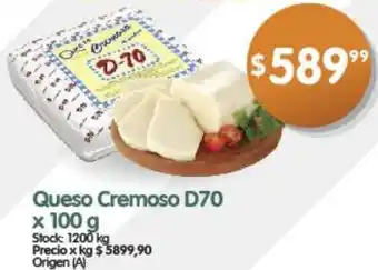 Supermercados Buenos Días Queso Cremoso D70 x 100g oferta