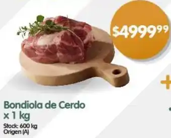 Supermercados Buenos Días Bondiola de Cerdo x 1kg oferta