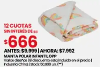 Changomas MANTA POLAR INFANTIL oferta
