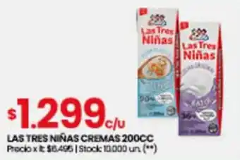 Changomas LAS TRES NIÑAS CREMAS 200CC oferta
