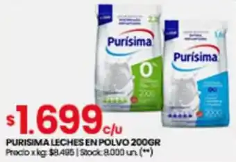 Changomas PURISIMA LECHES EN POLVO 200GR oferta
