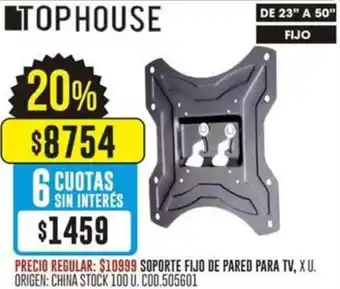 Coto TOPHOUSE SOPORTE FIJO DE PARED PARA TV, XU. oferta