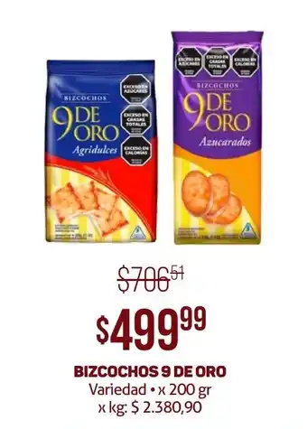 Makro BIZCOCHOS 9 DE ORO Variedad x 200 gr oferta