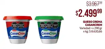 Makro QUESO CREMA CASANCREM Variedad x 290 gr oferta