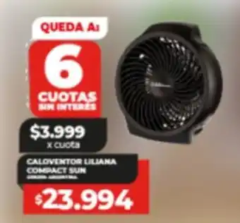 Supermayorista Vital CALOVENTOR LILIANA COMPACT SUN oferta
