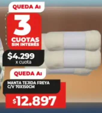 Supermayorista Vital MANTA TEJIDA FREYA C/V 70X150CM oferta