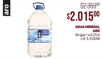 Makro Agua Mineral ARO Sin gas x 6.25 lt oferta