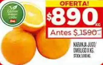 Supermercados DIA NARANJA JUGO OMBLIGO X KG oferta