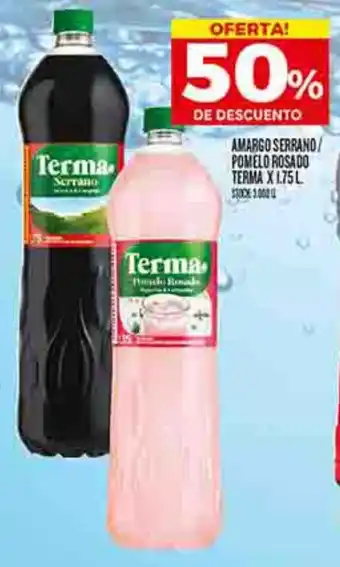 Supermercados DIA AMARGO SERRANO/ POMELO ROSADO TERMA X 1.75L oferta