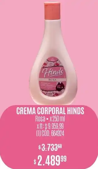 Makro CREMA CORPORAL HINDS x 250ml oferta