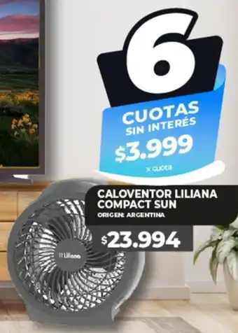 Supermayorista Vital CALOVENTOR LILIANA COMPACT SUN oferta