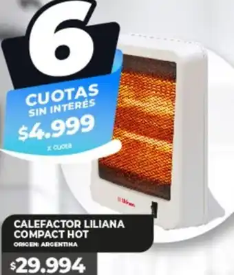 Supermayorista Vital CALEFACTOR LILIANA COMPACT HOT oferta