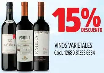 Supermercados Yaguar VINOS VARIETALES oferta