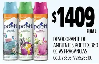 Supermercados Yaguar DESODORANTE DE AMBIENTES POETT X 360CC oferta
