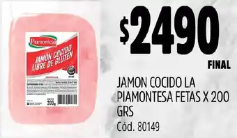 Supermercados Yaguar JAMON COCIDO LA PIAMONTESA FETAS X 200GR oferta