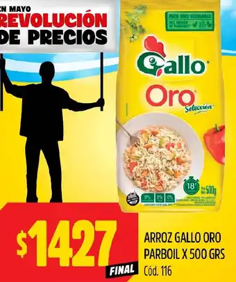 Supermercados Yaguar ARROZ GALLO ORO PARBOIL X 500GR oferta