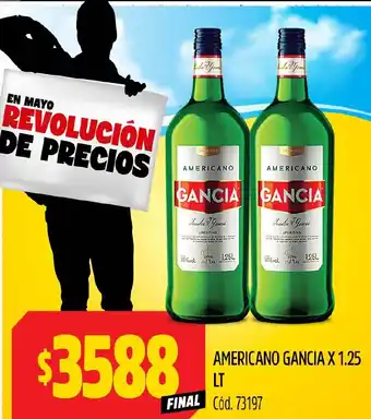 Supermercados Yaguar AMERICANO GANCIA X 1.25LT oferta