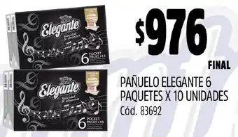 Supermercados Yaguar PAÑUELO ELEGANTE 6 PAQUETES X 10 UNIDADES oferta