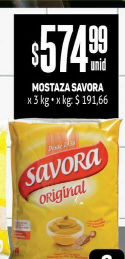 Makro Mostaza savora 3 kg oferta