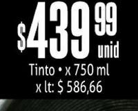 Makro Vino tinto rincón famoso 750 ml oferta