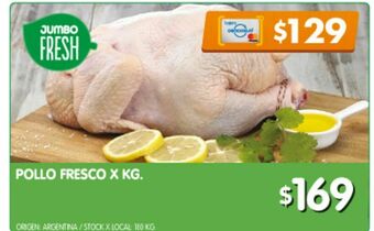 Jumbo Pollo fresco x kg oferta