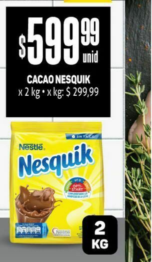Makro Cacao nesquik 2 kg oferta