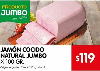 Disco Jamón cocido natural jumbo x 100 gr oferta