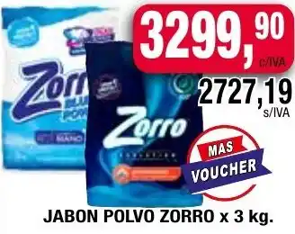 Maxiconsumo JABON POLVO ZORRO x 3kg oferta